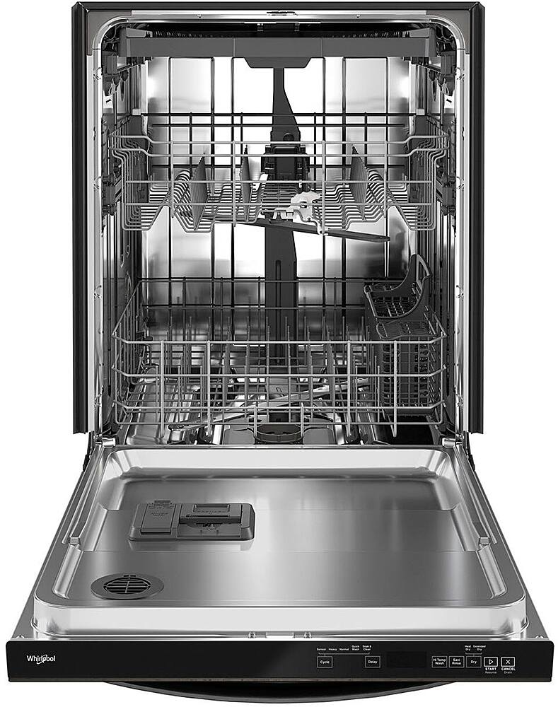 Alt View 1. Whirlpool - 24" Top Control Built-In Stainless Steel Tub Dishwasher with 3rd Rack and 47 dBA - Black stainless steel.