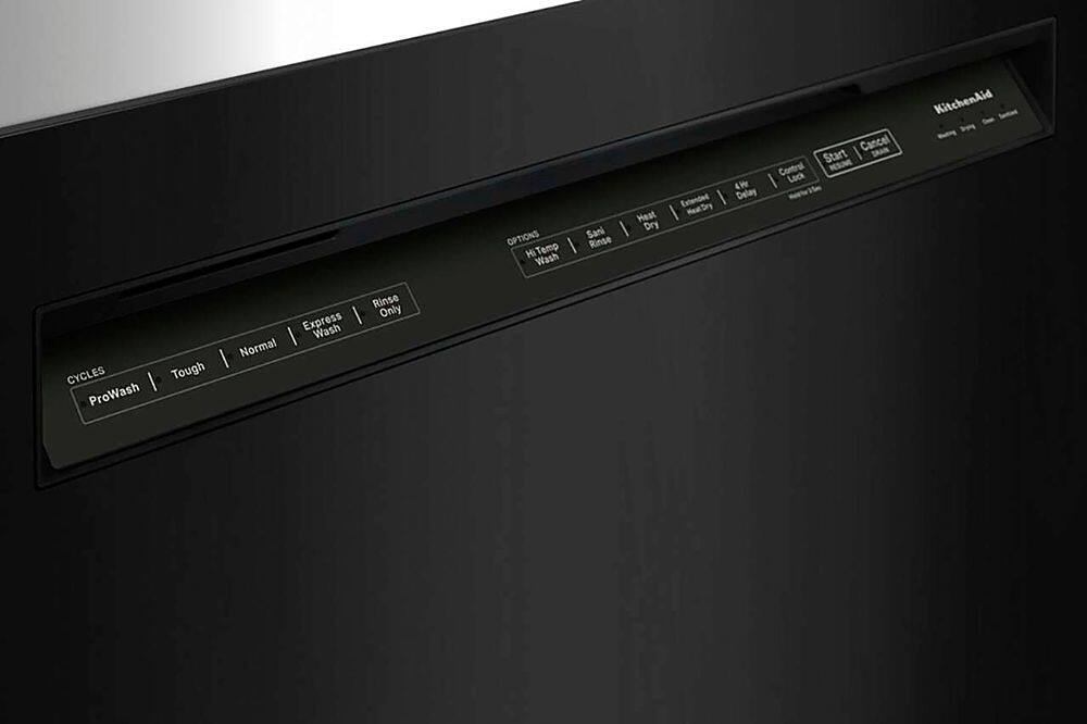 Alt View 17. KitchenAid - 24" Front Control Built-In Dishwasher with Stainless Steel Tub, PrintShield Finish, 3rd Rack, 39 dBA - Black stainless steel.