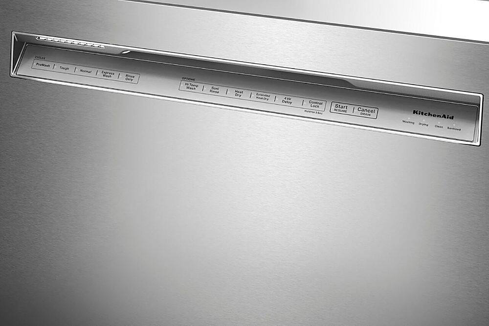 Alt View 15. KitchenAid - 24" Front Control Built-In Dishwasher with Stainless Steel Tub, PrintShield Finish, 3rd Rack, 39 dBA - Stainless Steel.