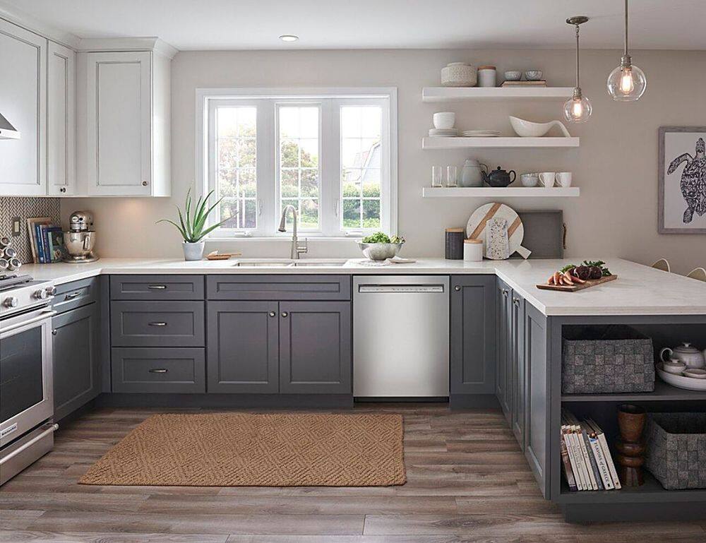 Alt View 23. KitchenAid - 24" Front Control Built-In Dishwasher with Stainless Steel Tub, PrintShield Finish, 3rd Rack, 39 dBA - Stainless Steel.