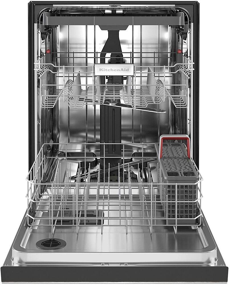Alt View 2. KitchenAid - 24" Front Control Built-In Dishwasher with Stainless Steel Tub, PrintShield Finish, 3rd Rack, 39 dBA - Stainless Steel.