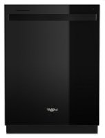 Whirlpool - 24" Top Control Built-In Dishwasher with Stainless Steel Tub, Large Capacity, 3rd Rack, 47 dBA - Black - Front_Zoom
