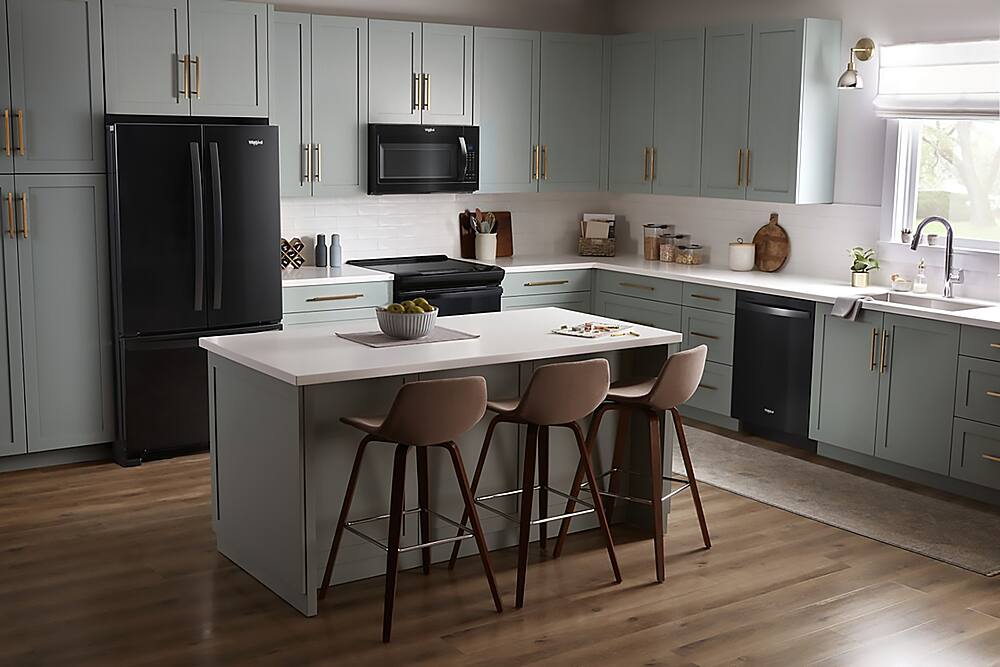 Alt View 19. Whirlpool - 24" Top Control Built-In Dishwasher with Stainless Steel Tub, Large Capacity, 3rd Rack, 47 dBA - Black.