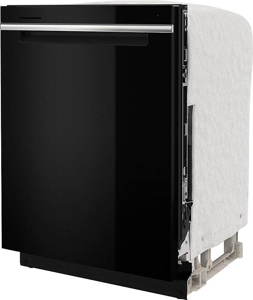Angle. Whirlpool - 24" Top Control Built-In Stainless Steel Dishwasher with 3rd Rack and 47 dBA - Black.