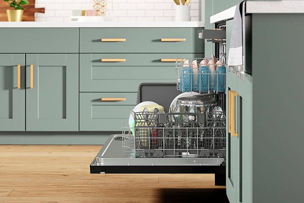 Alt View 16. Whirlpool - 24" Top Control Built-In Stainless Steel Dishwasher with 3rd Rack and 47 dBA - Black.