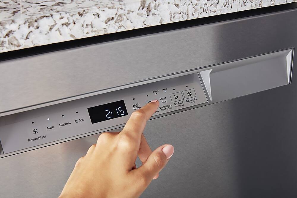 Alt View 13. Maytag - 24" Front Control Built-In Dishwasher with Stainless Steel Tub, Dual Power Filtration, 50 dBA - Stainless Steel.