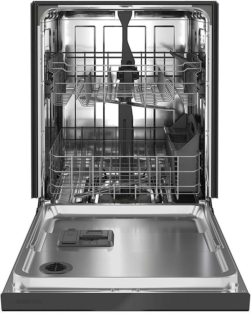 Alt View 11. Maytag - 24" Front Control Built-In Dishwasher with Stainless Steel Tub, Dual Power Filtration, 50 dBA - Black.