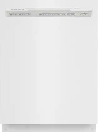 Front. KitchenAid - 24" Front Control Built-In Dishwasher with Stainless Steel Tub, ProWash Cycle, 3rd Rack, 39 dBA - White.