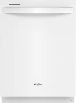 Whirlpool - 24" Top Control Built-In Stainless Steel Tub Dishwasher with 3rd Rack, Large Capacity, 47 dBA - White