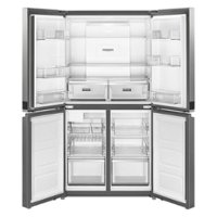 Whirlpool - 19.4 Cu. Ft. 4-Door French Door Counter-Depth Refrigerator with Flexible Organization Spaces - Stainless Steel - Angle_Zoom