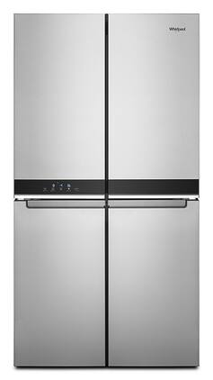 Whirlpool - 19.4 Cu. Ft. 4-Door French Door Counter-Depth Refrigerator with Flexible Organization Spaces - Stainless Steel