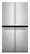 Front. Whirlpool - 19.4 Cu. Ft. 4-Door French Door Counter-Depth Refrigerator with Flexible Organization Spaces - Stainless steel.