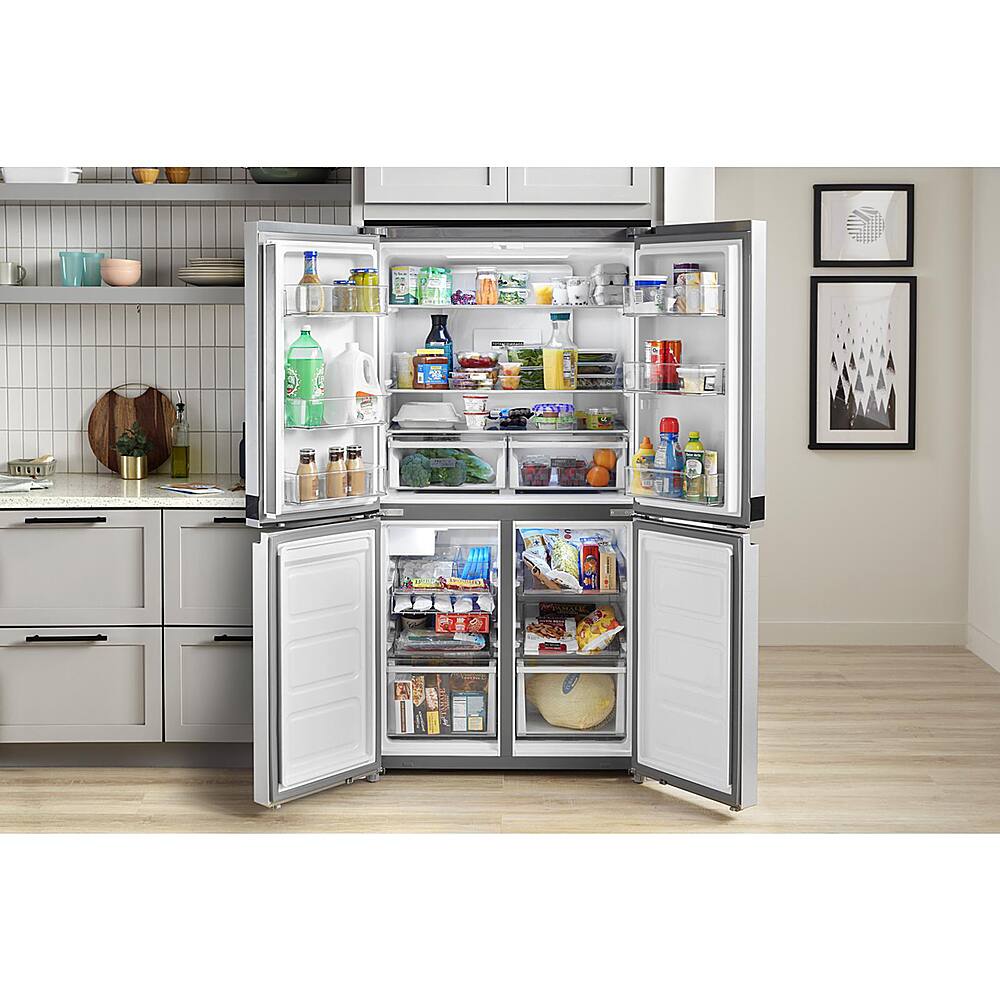 Alt View 19. Whirlpool - 19.4 Cu. Ft. 4-Door French Door Counter-Depth Refrigerator with Flexible Organization Spaces - Stainless steel.