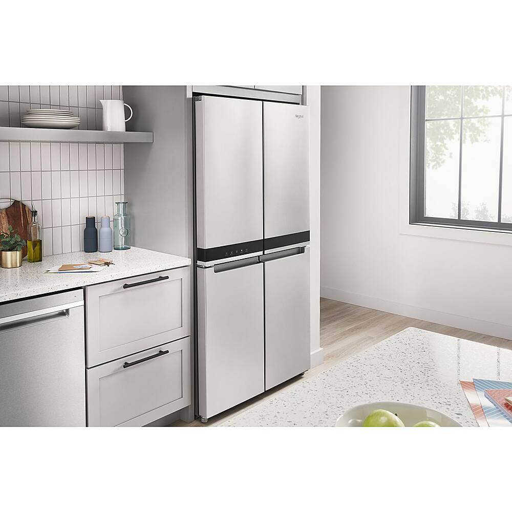 Alt View 20. Whirlpool - 19.4 Cu. Ft. 4-Door French Door Counter-Depth Refrigerator with Flexible Organization Spaces - Stainless steel.