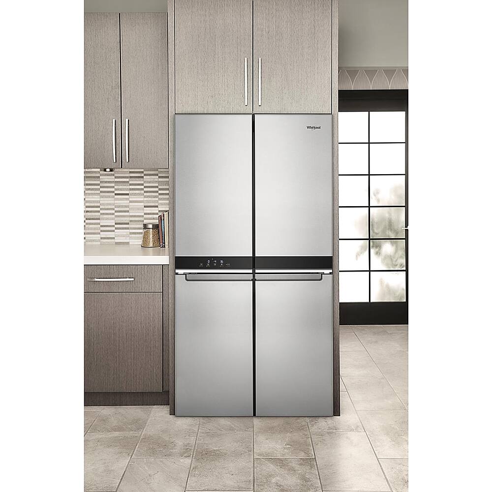 Alt View 21. Whirlpool - 19.4 Cu. Ft. 4-Door French Door Counter-Depth Refrigerator with Flexible Organization Spaces - Stainless steel.