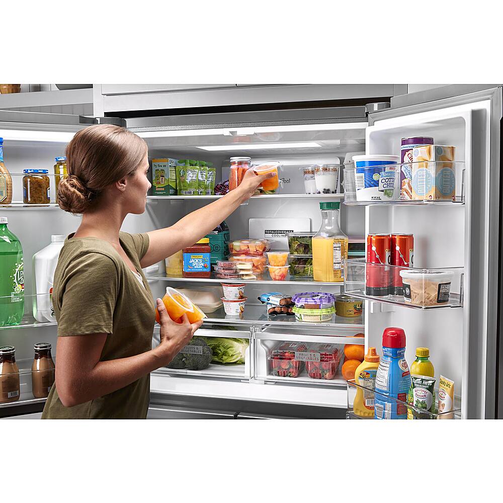 Alt View 16. Whirlpool - 19.4 Cu. Ft. 4-Door French Door Counter-Depth Refrigerator with Flexible Organization Spaces - Stainless steel.