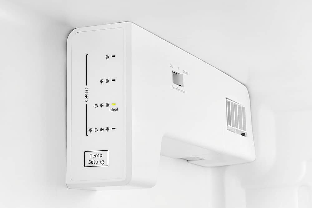 "Coldest" should be "Coldest" and "Tempertun" should be "Temperature". The corrected text would be: "Coldest Ideal Fresh Temperature Temp Setting".