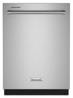 KitchenAid - 24" Top Control Built-In Dishwasher with Stainless Steel Tub, PrintShield Finish, 3rd Rack, 39 dBA - Stainless Steel - Front_Zoom