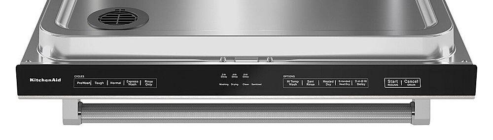 Alt View 12. KitchenAid - 24" Top Control Built-In Dishwasher with Stainless Steel Tub, PrintShield Finish, 3rd Rack, 39 dBA - Stainless Steel.