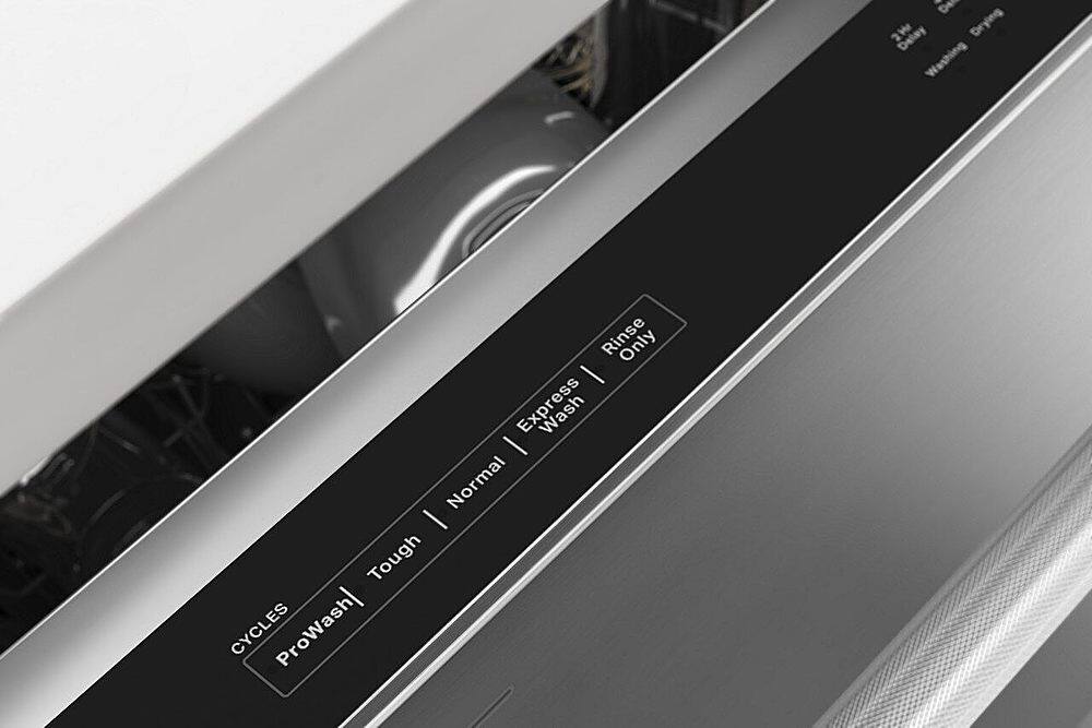 Alt View 17. KitchenAid - 24" Top Control Built-In Dishwasher with Stainless Steel Tub, PrintShield Finish, 3rd Rack, 39 dBA - Stainless Steel.