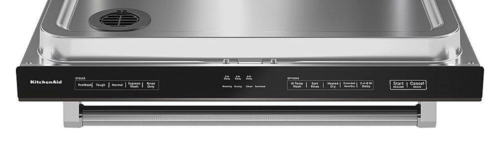 Alt View 12. KitchenAid - 24" Top Control Built-In Dishwasher with Stainless Steel Tub, PrintShield Finish, 3rd Rack, 39 dBA - Black stainless steel.