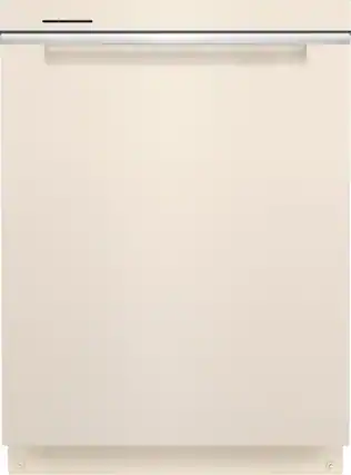 Front. Whirlpool - 24" Top Control Built-In Dishwasher with Stainless Steel Tub, Large Capacity, 3rd Rack, 47 dBA - Biscuit.