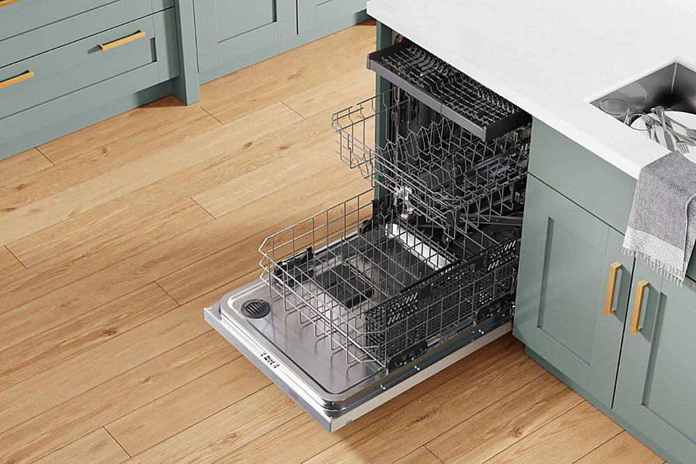 Alt View 13. Whirlpool - 24" Top Control Built-In Dishwasher with Stainless Steel Tub, Large Capacity, 3rd Rack, 47 dBA - Biscuit.