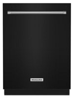KitchenAid - 24" Top Control Built-In Dishwasher with Stainless Steel Tub, ProWash Cycle, 3rd Rack, 39 dBA - Black - Front_Zoom