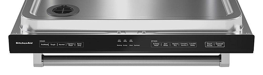 Alt View 12. KitchenAid - 24" Top Control Built-In Dishwasher with Stainless Steel Tub, ProWash Cycle, 3rd Rack, 39 dBA - Black.