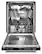 Alt View 2. KitchenAid - 24" Top Control Built-In Dishwasher with Stainless Steel Tub, ProWash Cycle, 3rd Rack, 39 dBA - Black.
