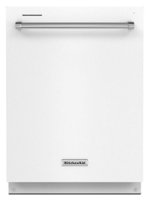KitchenAid - 24" Top Control Built-In Dishwasher with Stainless Steel Tub, ProWash Cycle, 3rd Rack, 39 dBA - White - Front_Zoom