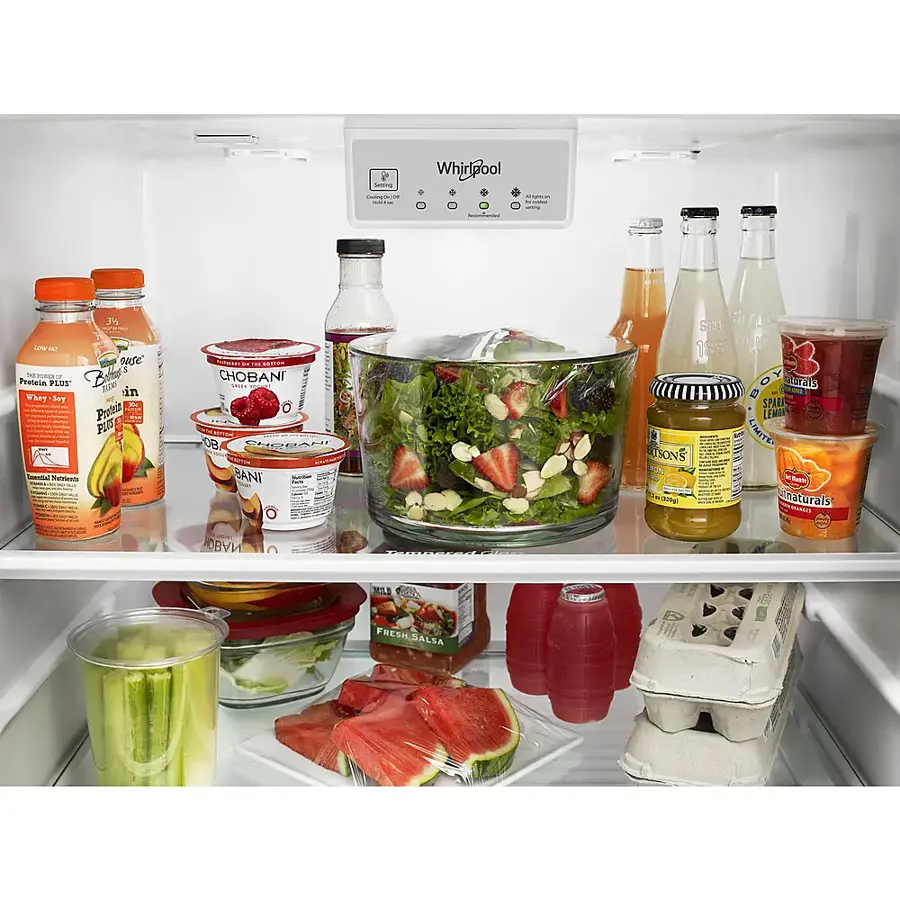 Alt View 4. Whirlpool - 17.7 Cu. Ft. Top Freezer Refrigerator - Black Stainless Steel.