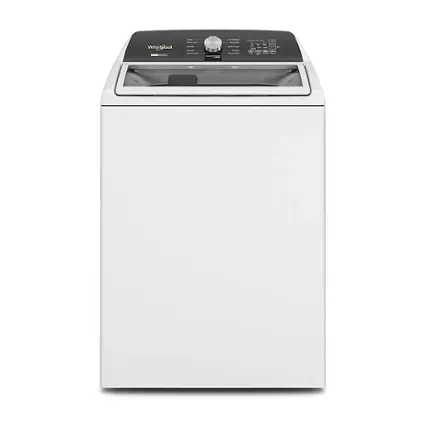 Front. Whirlpool - 4.7-4.8 Cu. Ft. Top Load Washer with 2 in 1 Removable Agitator - White.
