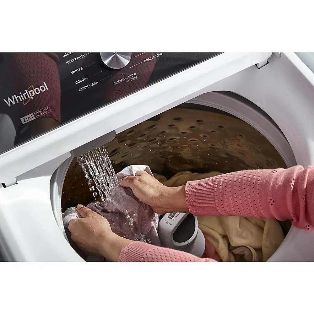 Alt View 13. Whirlpool - 4.7-4.8 Cu. Ft. Top Load Washer with 2 in 1 Removable Agitator - White.