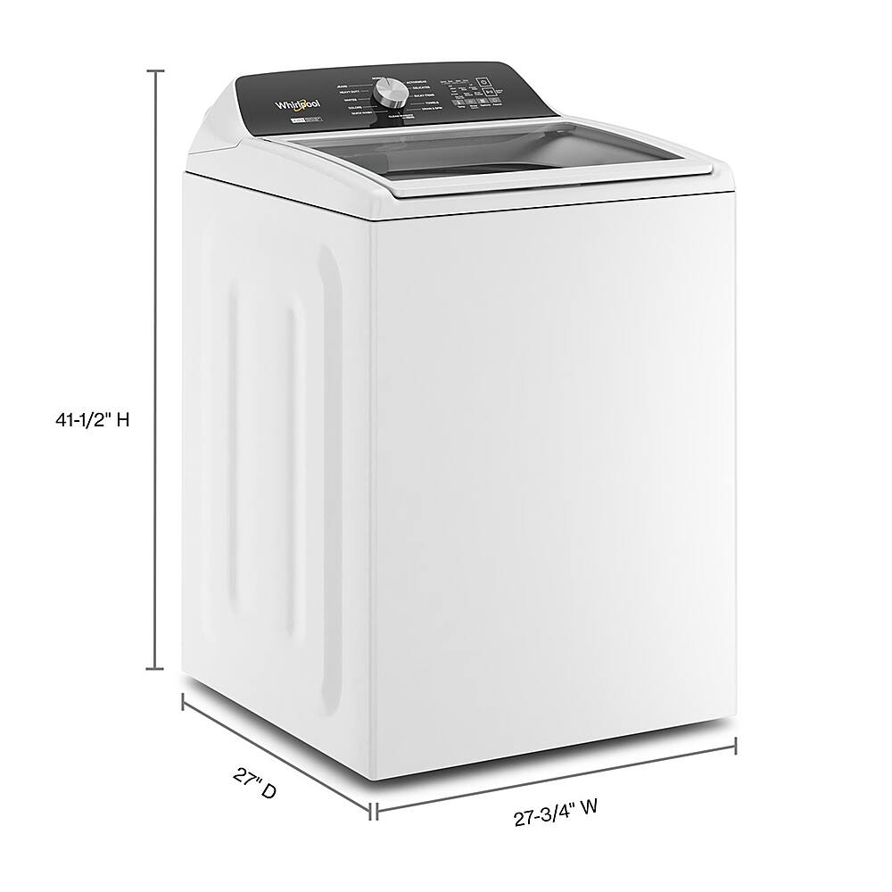 Alt View 1. Whirlpool - 4.7-4.8 Cu. Ft. Top Load Washer with 2 in 1 Removable Agitator - White.