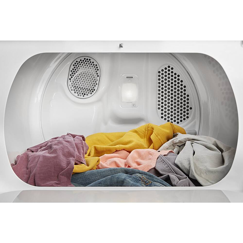 Alt View 12. Whirlpool - 7.0 Cu. Ft. Electric Dryer with Steam and Moisture Sensing - White.