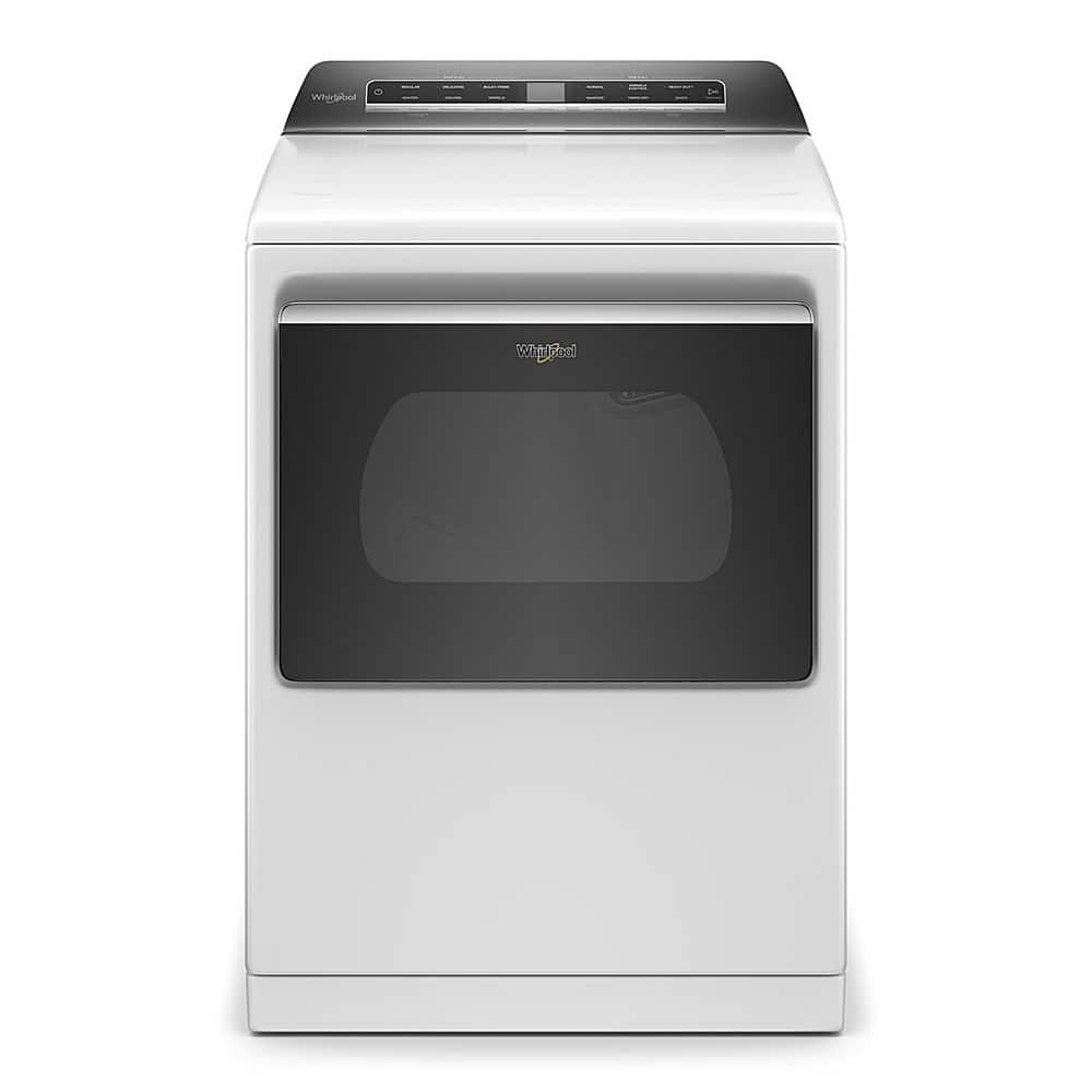 Whirlpool - 7.4 Cu. Ft. Smart Electric Dryer with Steam and Advanced Moisture Sensing - White - Front_Zoom