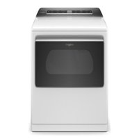 Whirlpool - 7.4 Cu. Ft. Smart Electric Dryer with Steam and Advanced Moisture Sensing - White - Front_Zoom