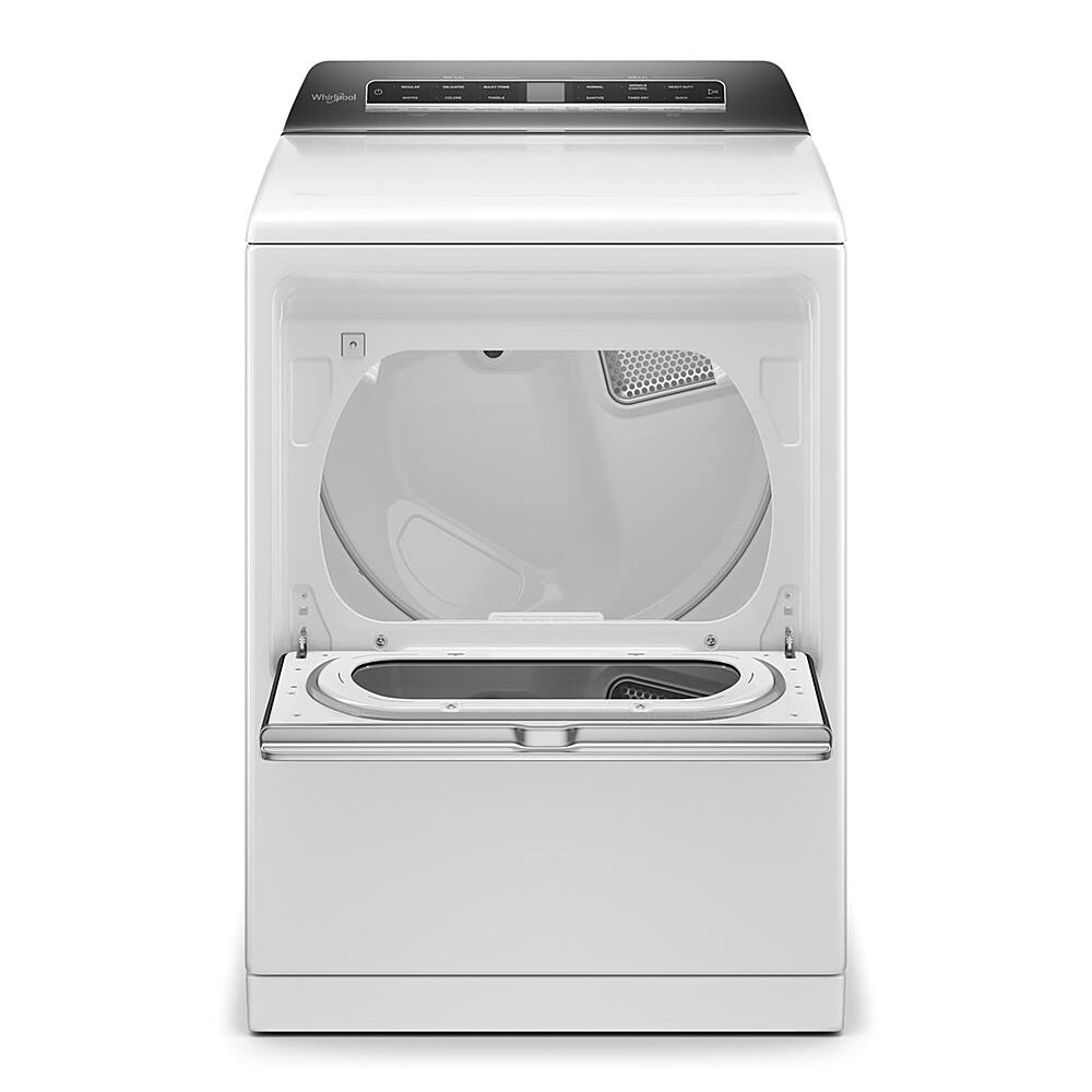 Alt View 3. Whirlpool - 7.4 Cu. Ft. Smart Electric Dryer with Steam and Advanced Moisture Sensing - White.