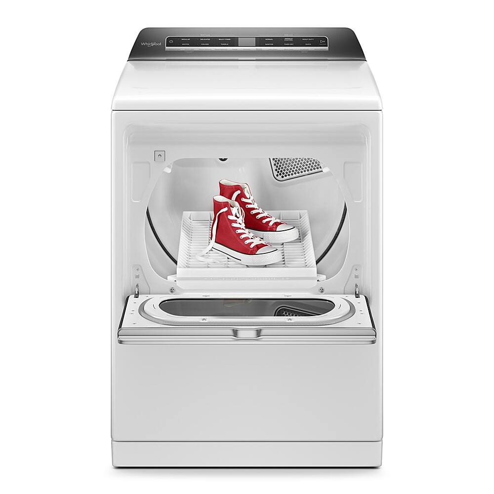 Alt View 6. Whirlpool - 7.4 Cu. Ft. Smart Electric Dryer with Steam and Advanced Moisture Sensing - White.