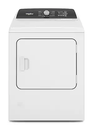 Front. Whirlpool - 7.0 Cu. Ft. Gas Dryer with Steam and Moisture Sensing - White.