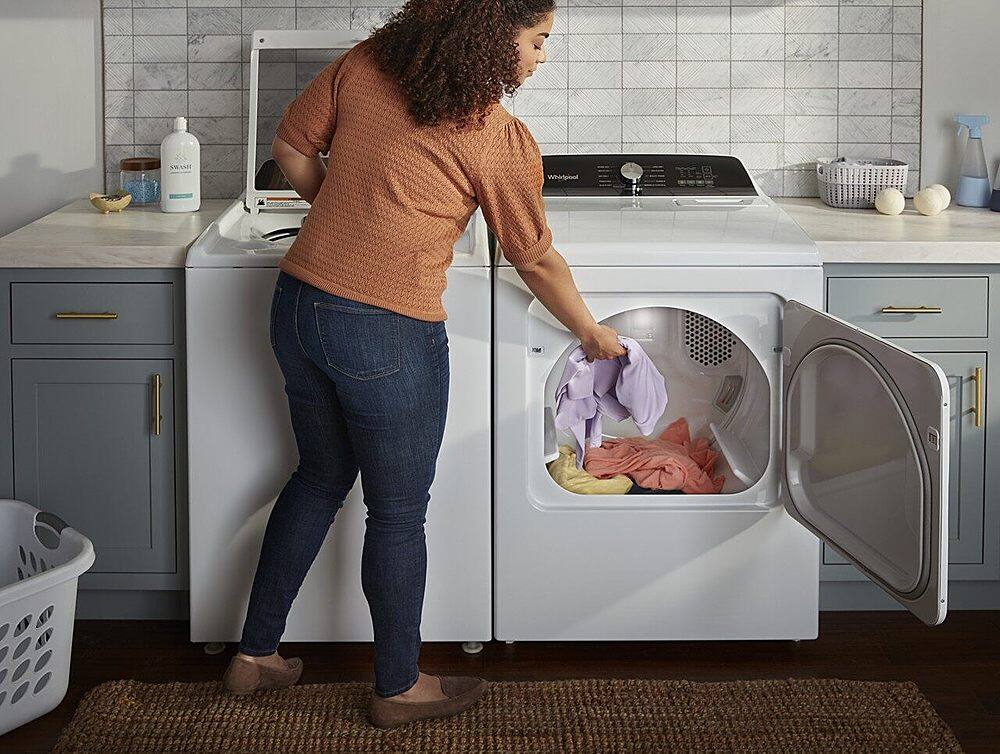 Alt View 20. Whirlpool - 7.0 Cu. Ft. Gas Dryer with Steam and Moisture Sensing - White.