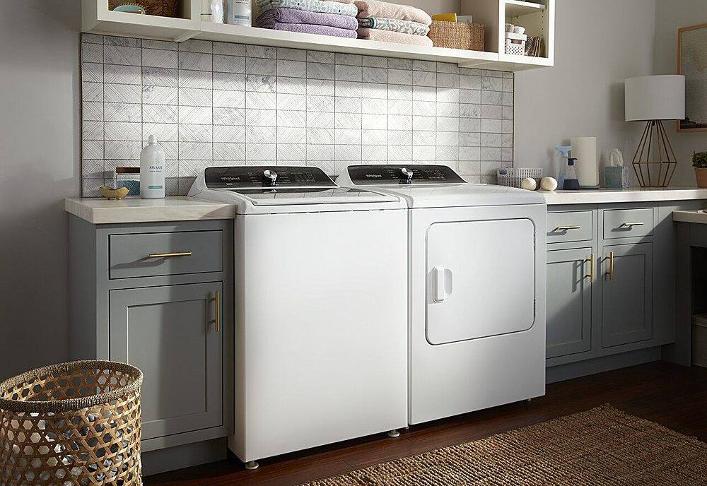 Alt View 21. Whirlpool - 7.0 Cu. Ft. Gas Dryer with Steam and Moisture Sensing - White.