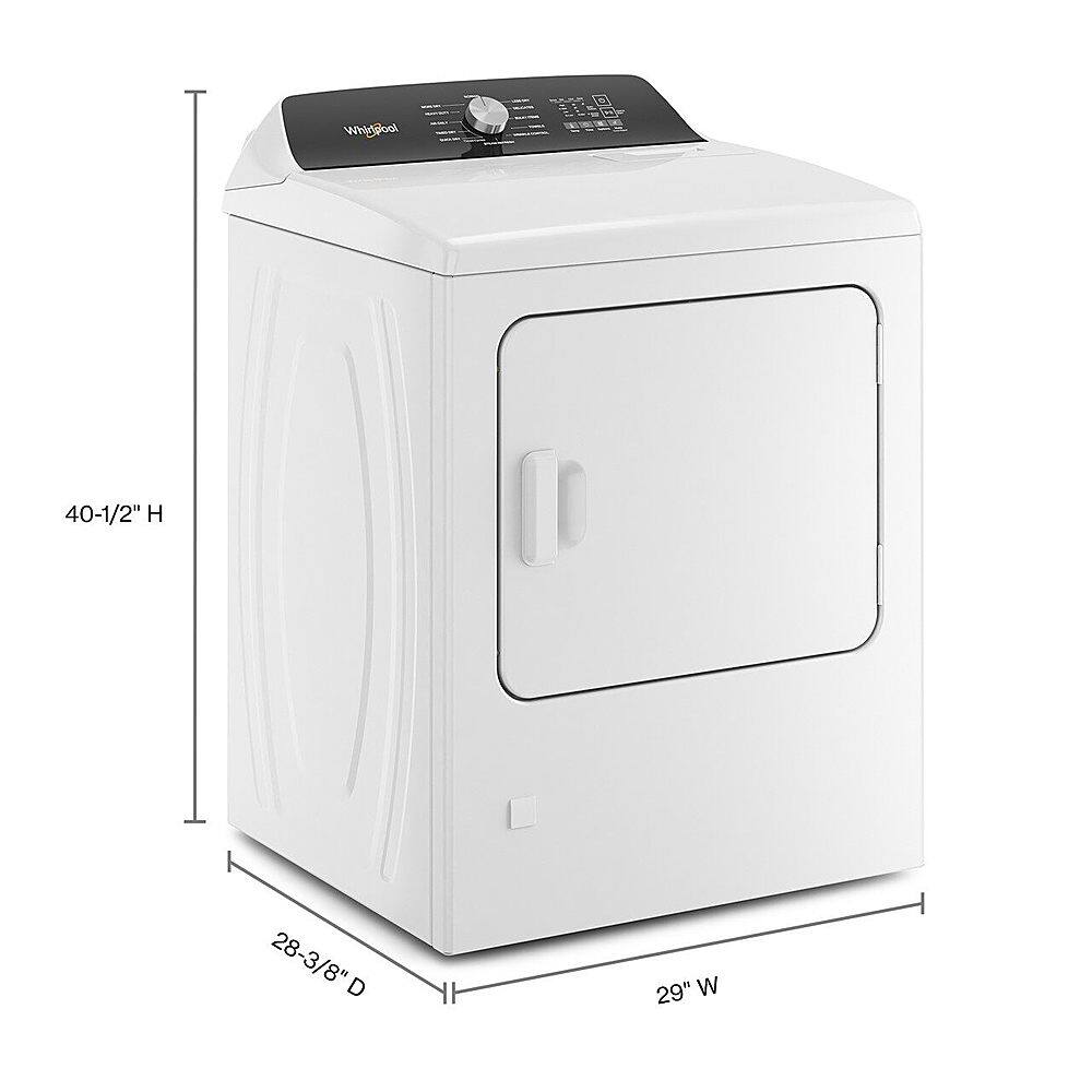 Alt View 2. Whirlpool - 7.0 Cu. Ft. Gas Dryer with Steam and Moisture Sensing - White.