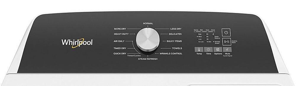 Alt View 3. Whirlpool - 7.0 Cu. Ft. Gas Dryer with Steam and Moisture Sensing - White.