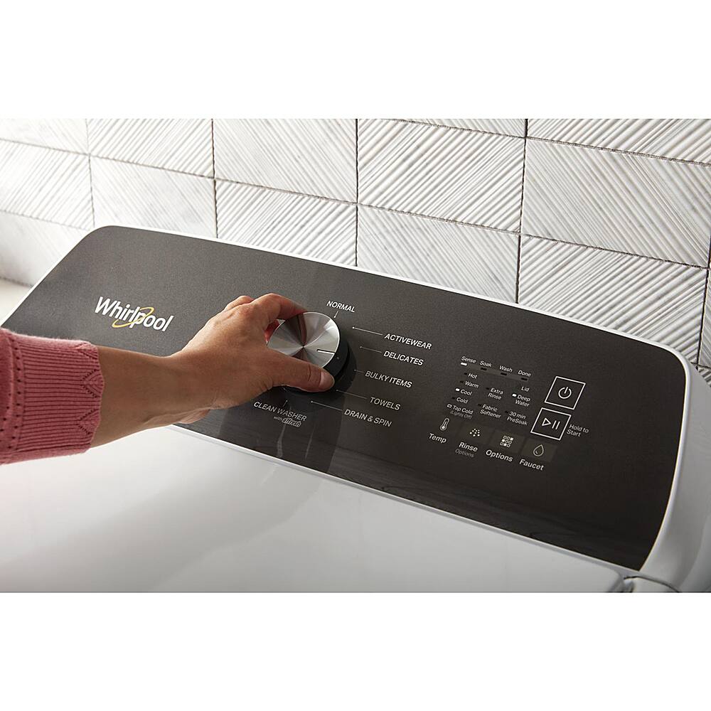 Alt View 16. Whirlpool - 4.5 Cu. Ft. Top Load Washer with Built-In Water Faucet - White.