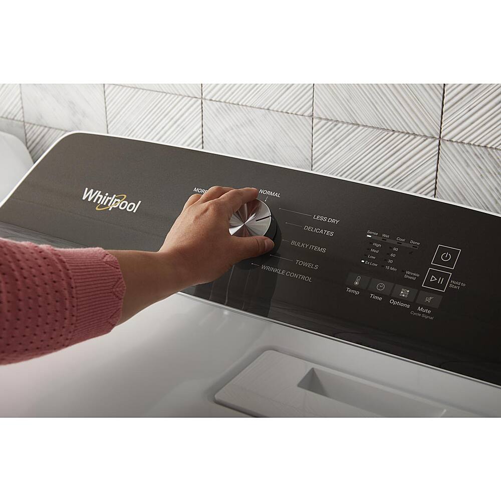 Alt View 13. Whirlpool - 7 Cu. Ft. Electric Dryer with Moisture Sensing - White.