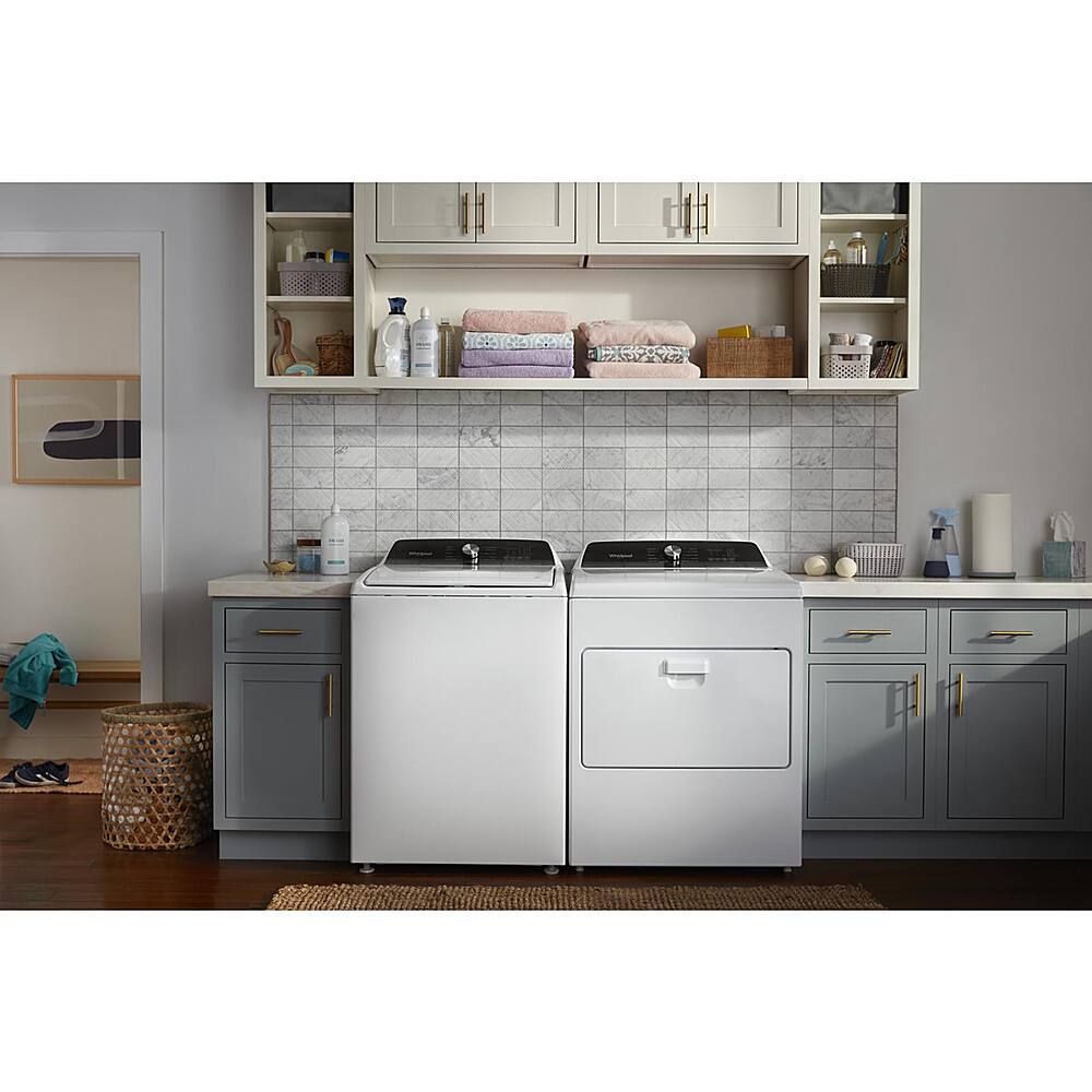 Alt View 15. Whirlpool - 7 Cu. Ft. Electric Dryer with Moisture Sensing - White.