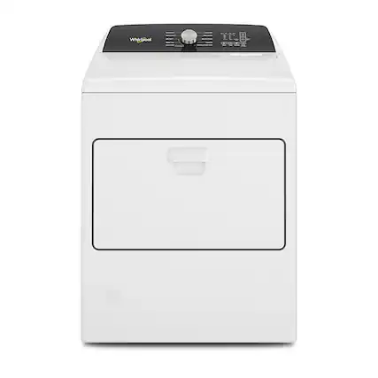 Front. Whirlpool - 7.0 Cu. Ft. Gas Dryer with Moisture Sensing - White.
