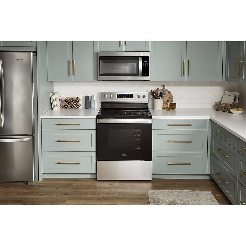Alt View 20. Whirlpool - 5.3 Cu. Ft. Freestanding Electric Convection Range with Air Fry - Fingerprint Resistant Stainless Steel.